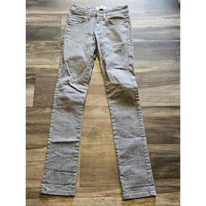 Naked & Famous Men’s Size 28 Skinny Guy Jeans Carbon Charcoal Gray Stretch 32”